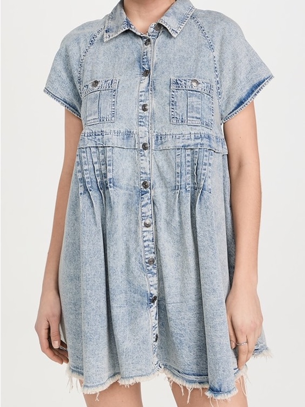 Free People Light Washed Denim Dress